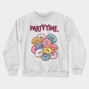 Donut Party Time Crewneck Sweatshirt